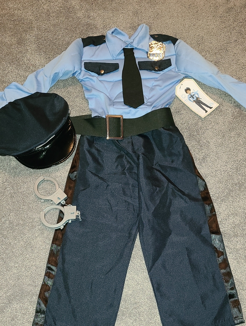 Child Police Officer Costume - Blue and Black
